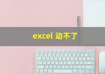 excel 动不了